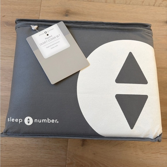 Sleep Number Other - NEW Sleep Number Rippled King Duvet Cover Set – Cloud Gray – NWT
